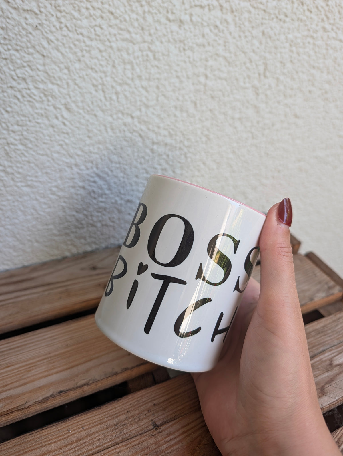 Boss Bitch Tasse - Wild Dreams Edition Rosa